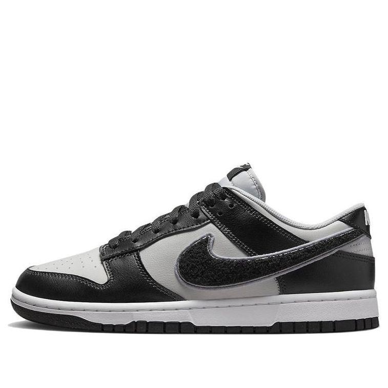 Nike Dunk Low 'Chenille Swoosh - Black Grey Fog'  DQ7683-001 Antique Icons